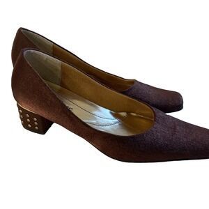 Y2k VTG Wild Rose Shoes Size 8 Copper Brown Color‎ Heel Grannycore
